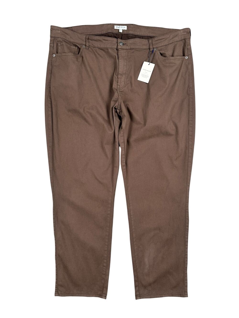 Peter Millar Signature Sateen 5 Pocket Chino Pants French Press NWT — Size 44x30